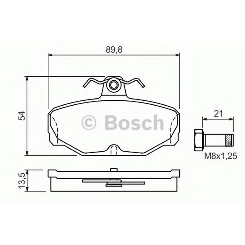 0986469810 BOSCH Гальмівні колодки до дисків BP756