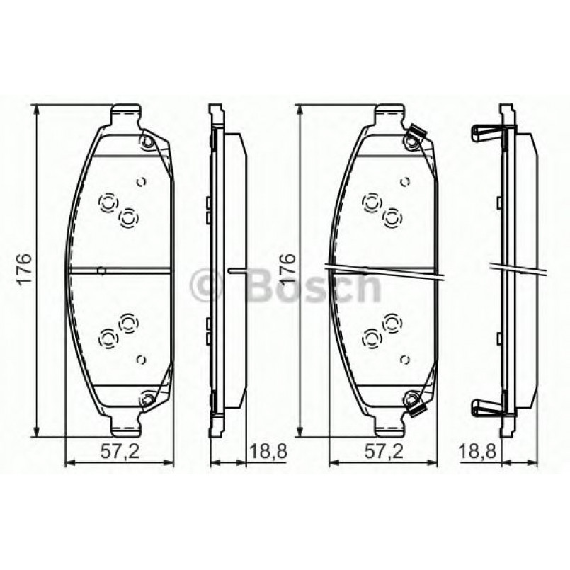 0986494370 BOSCH Гальмівні колодки до дисків BP1278