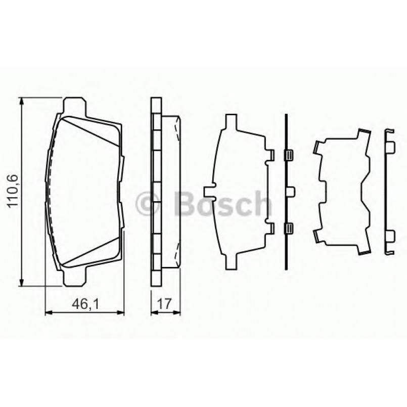 0986494376 BOSCH Гальмівні колодки до дисків BP1284