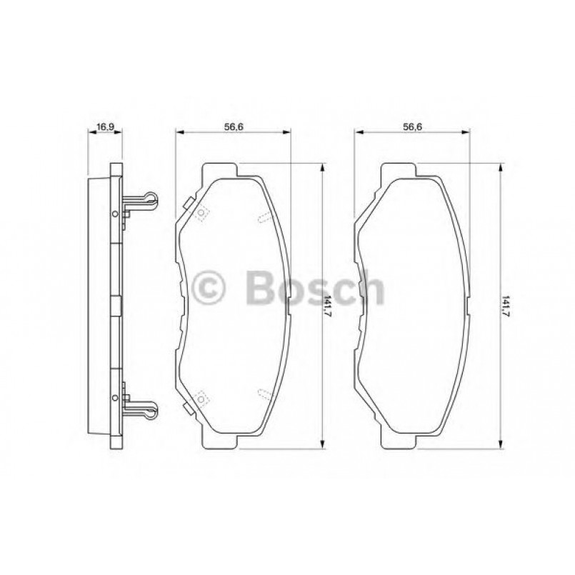 0986424809 BOSCH Гальмівні колодки до дисків BP947