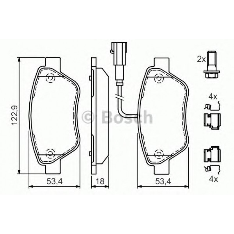 0986494113 BOSCH Гальмівні колодки до дисків BP1023