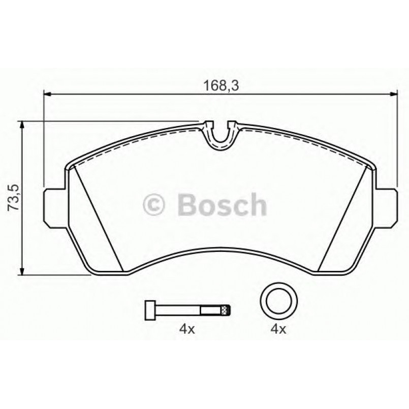 0986494194 BOSCH Гальмівні колодки до дисків BP1104