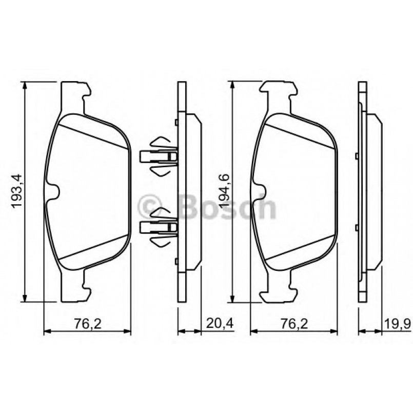 0986494305 BOSCH Гальмівні колодки до дисків BP1241