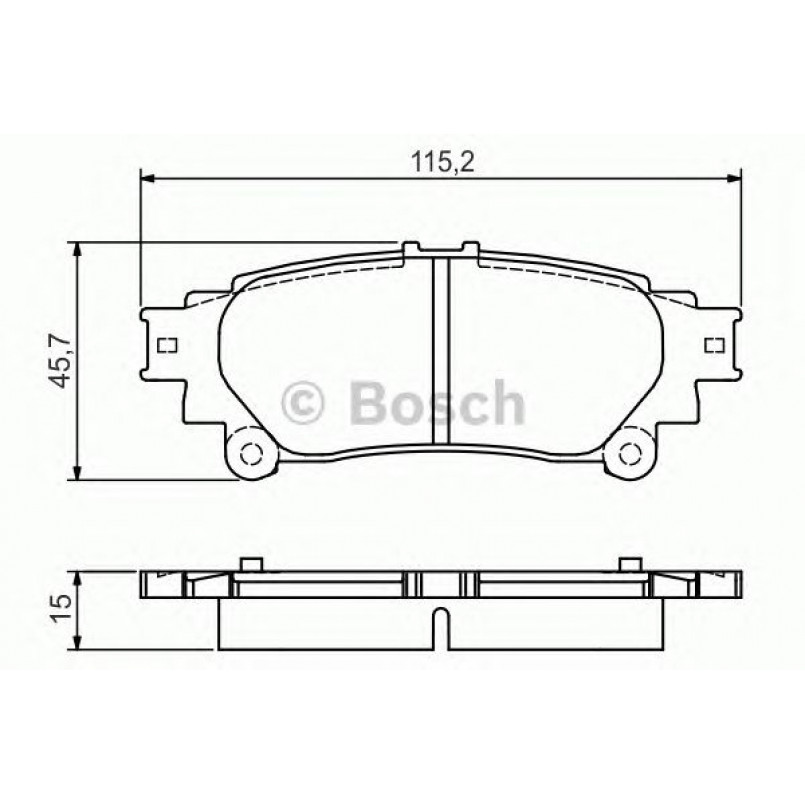 0986495174 BOSCH Гальмівні колодки до дисків BP1573