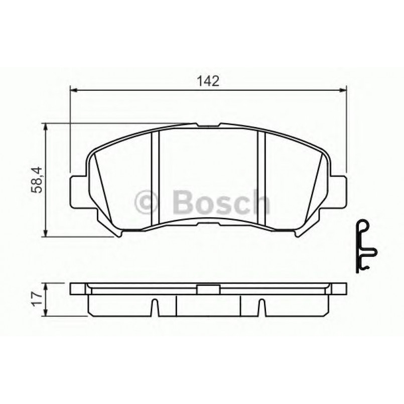 0986494501 BOSCH Гальмівні колодки до дисків BP1420