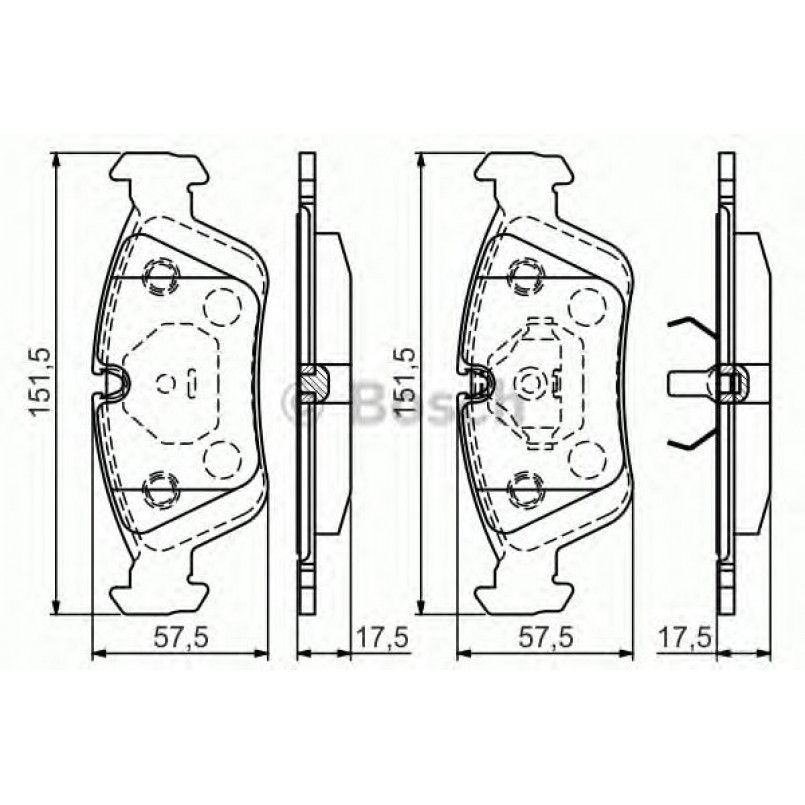 0986495060 BOSCH Гальмівні колодки до дисків