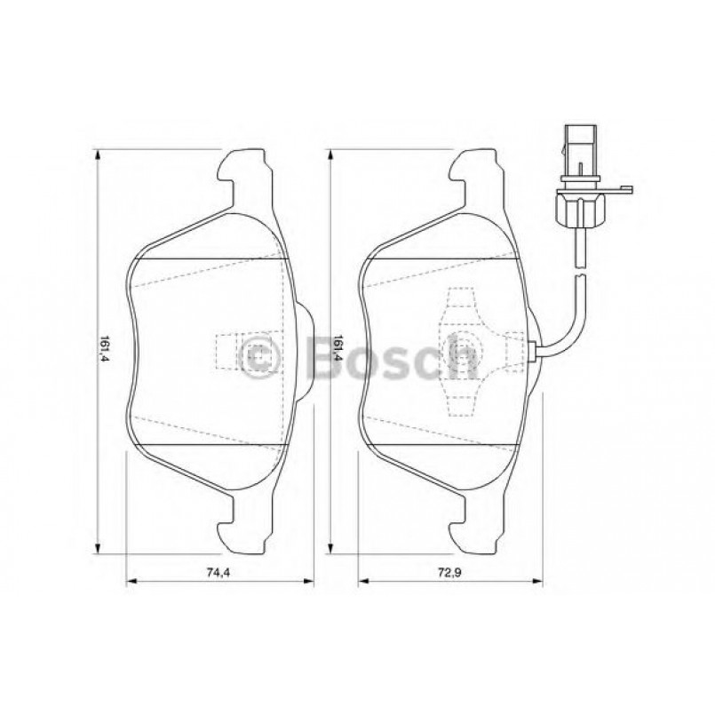 0986424777 BOSCH Гальмівні колодки до дисків BP480
