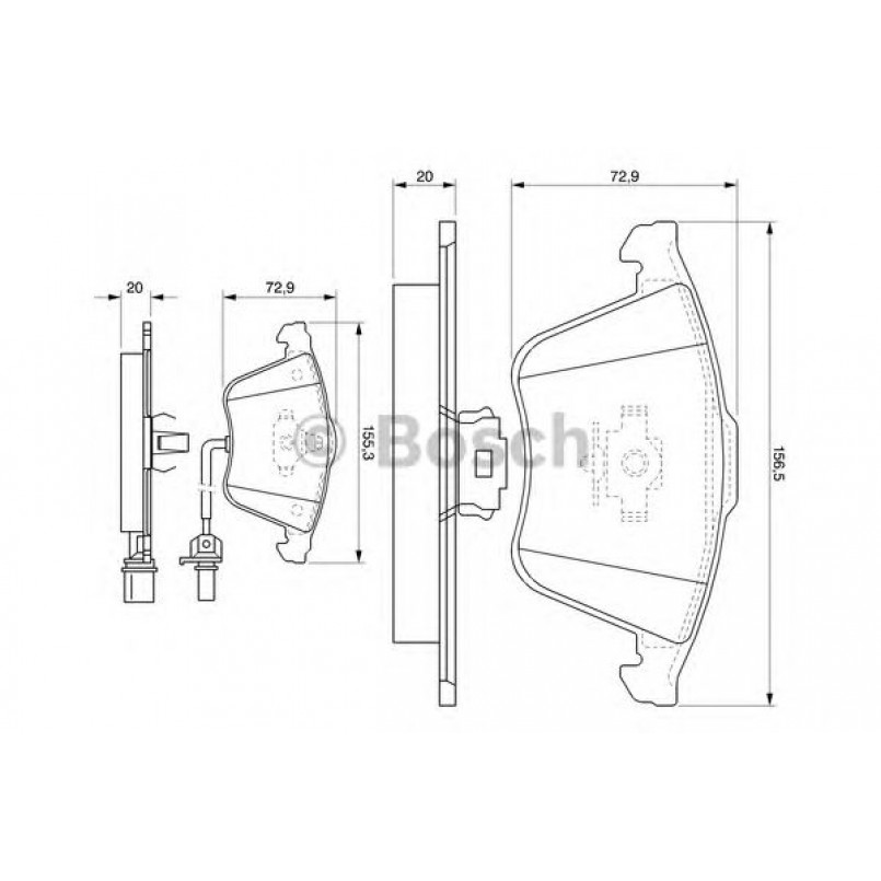 0986494104 BOSCH Гальмівні колодки до дисків BP1014