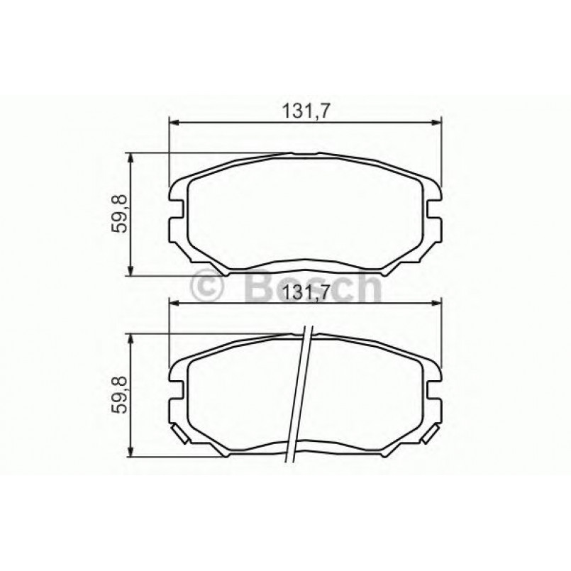 0986494374 BOSCH Гальмівні колодки до дисків BP1282