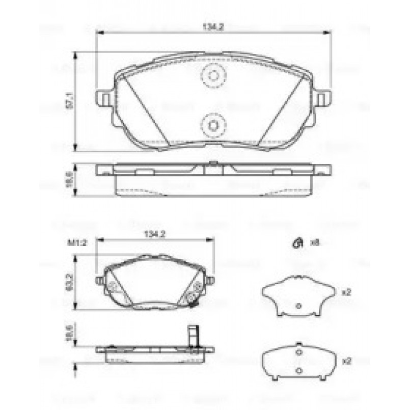 0986494676 BOSCH Гальмівні колодки до дисків BP1671