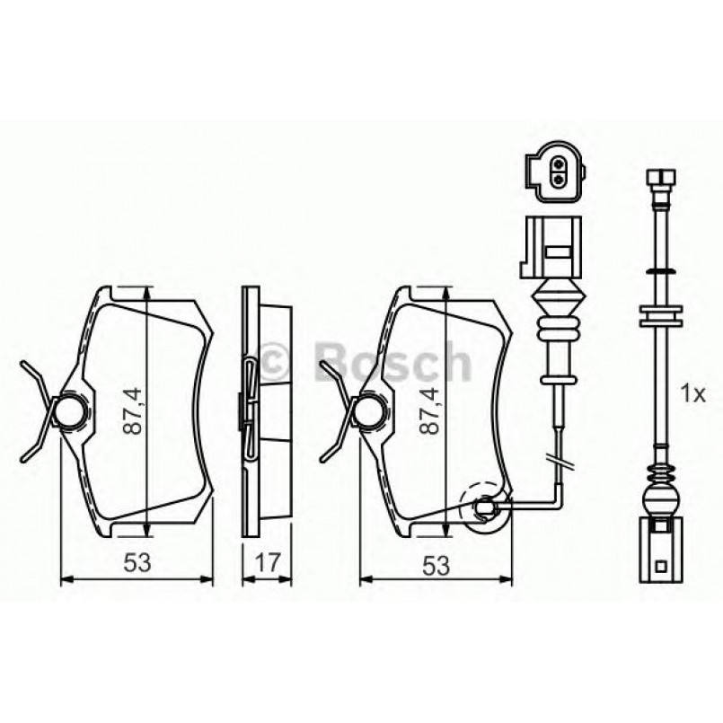 0986424813 BOSCH Гальмівні колодки до дисків