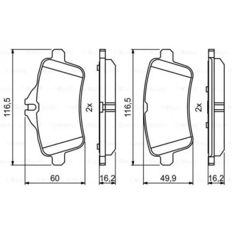 0986494771 BOSCH Гальмівні колодки до дисків BP1945