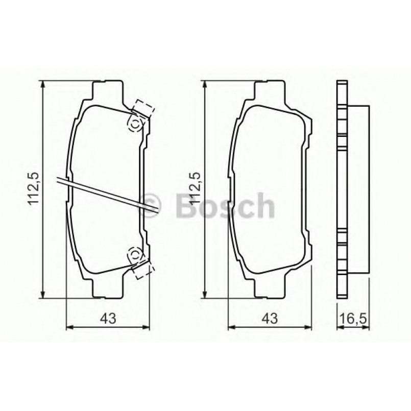 0986424762 BOSCH Гальмівні колодки до дисків BP468