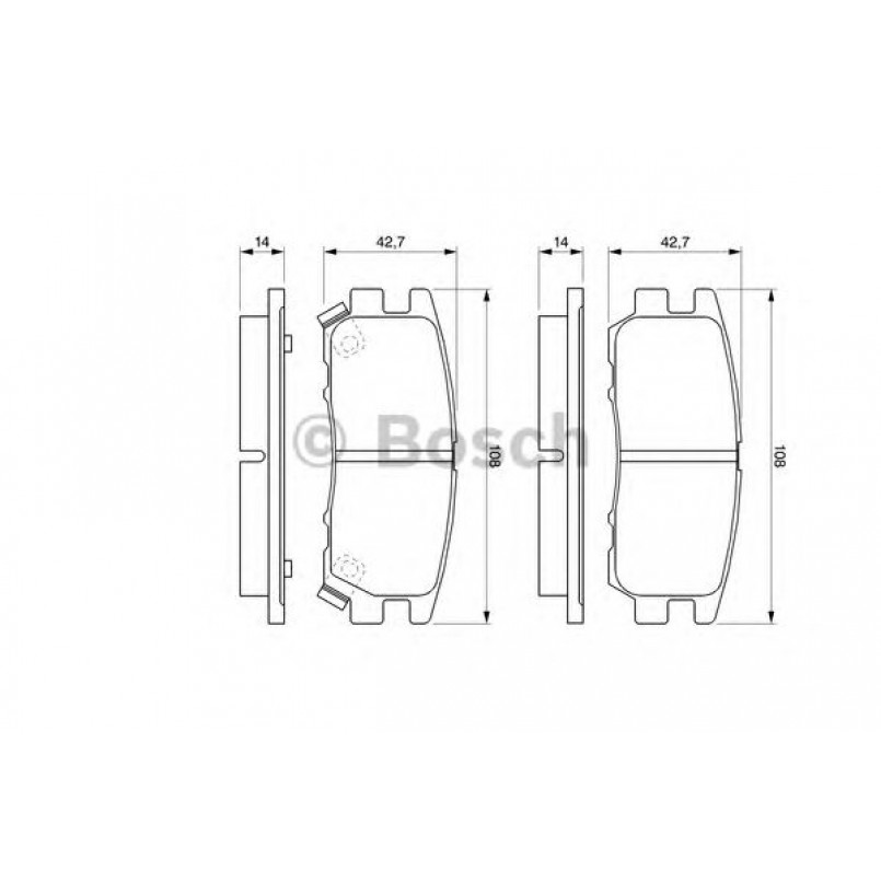 0986461768 BOSCH Гальмівні колодки до дисків BP616