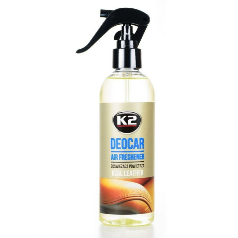 K2 DEOCAR REAL LEATHER освіжувач повітря салона з розпилювачем  250 мл (шкіра) NEW