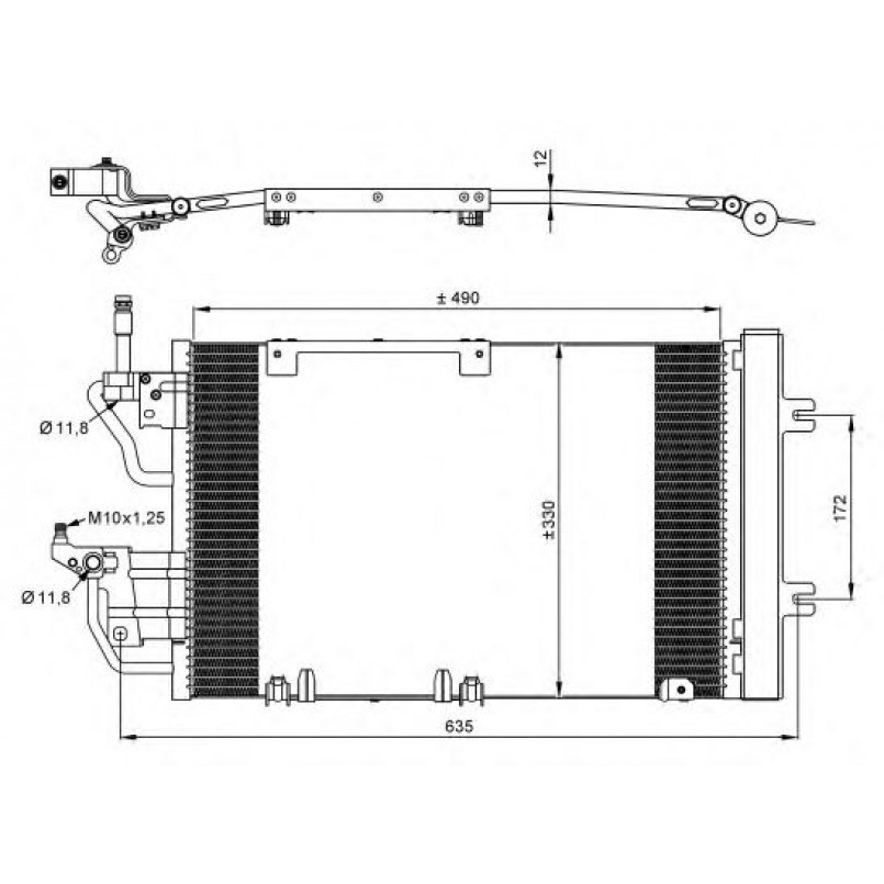 35633 NRF Радіатор кондиціонера