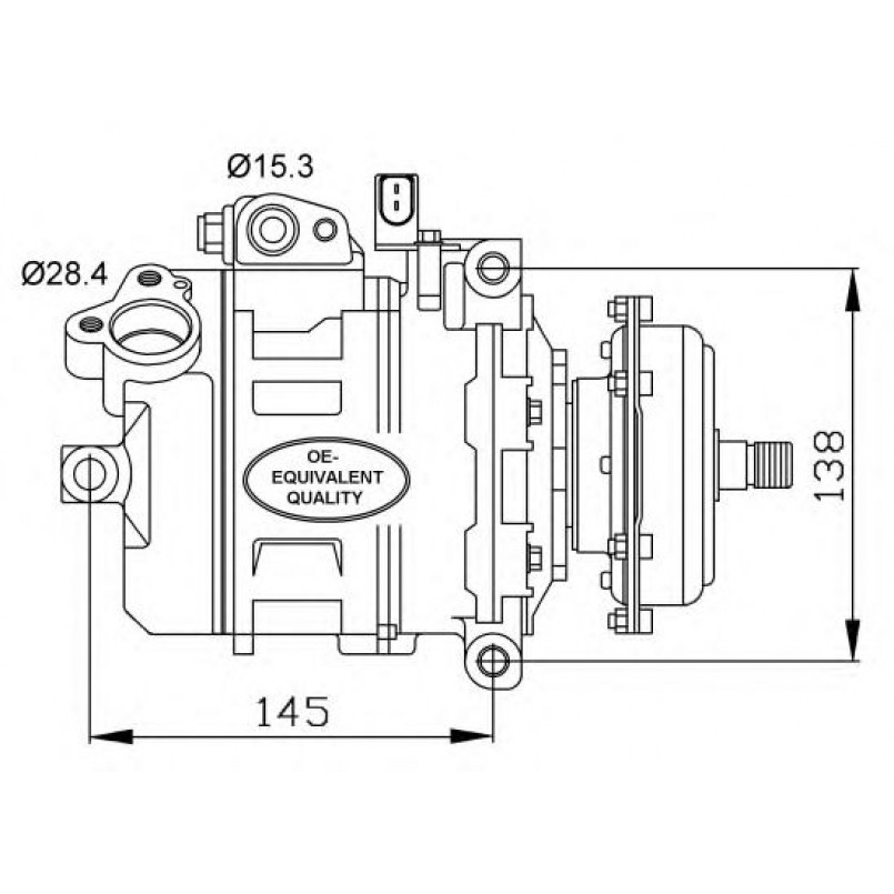 32148 NRF Компресор кондиціонера VW T5/Touareg 2.5TDI 03-10