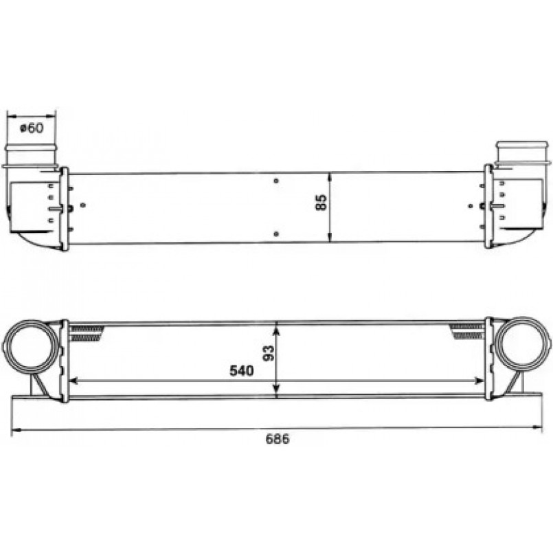 30129A NRF Інтеркулер BMW 5(E39)/7(E38) 3.0D