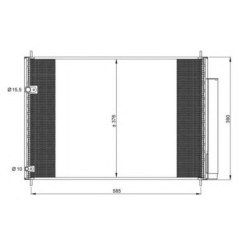 35839 NRF Радіатор кондиціонера