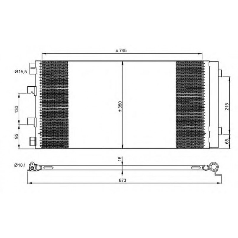 35972 NRF Радіатор кондиціонера