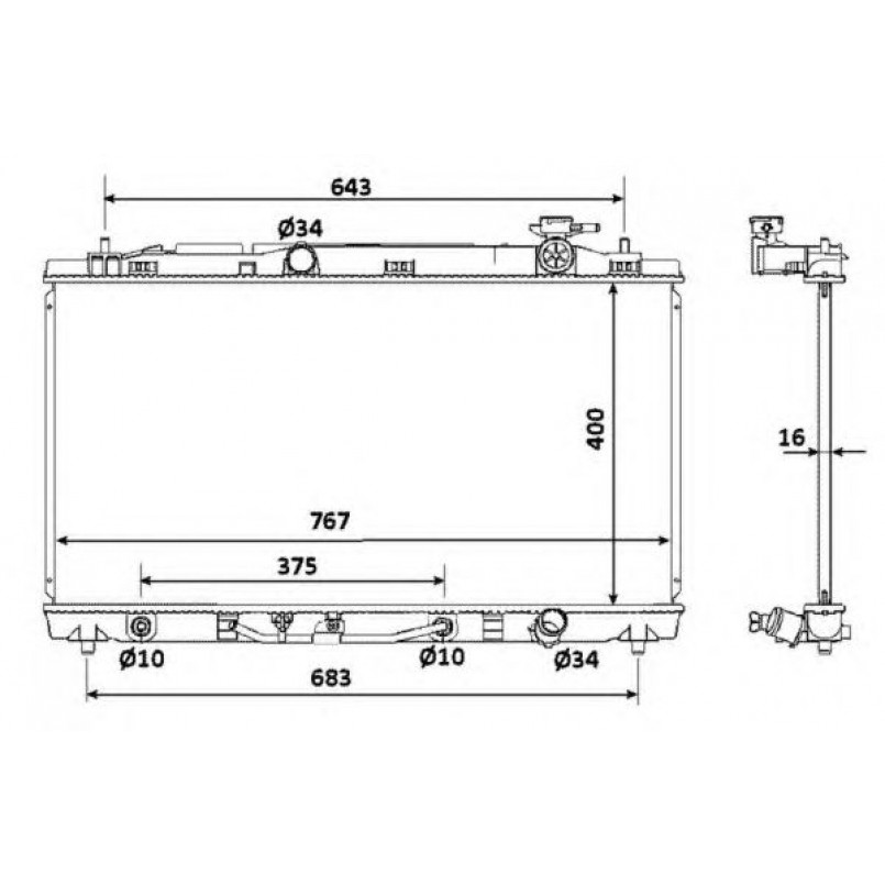 53922 NRF Радіатор охолодження