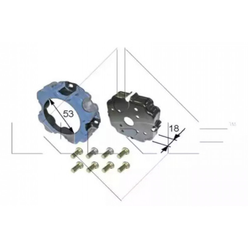 38473 NRF Ремкомплект муфти компресора кондиционера VW Caddy