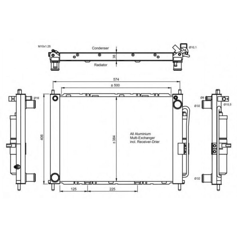 35886 NRF Радіатор кондиціонера