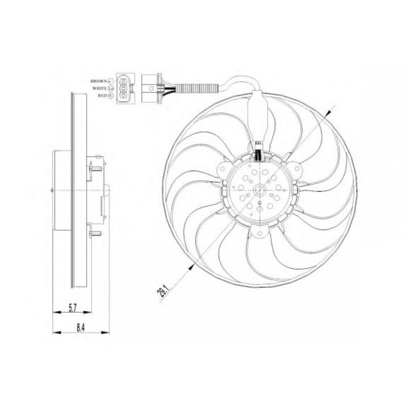 47398 NRF Вентилятор Радіатора