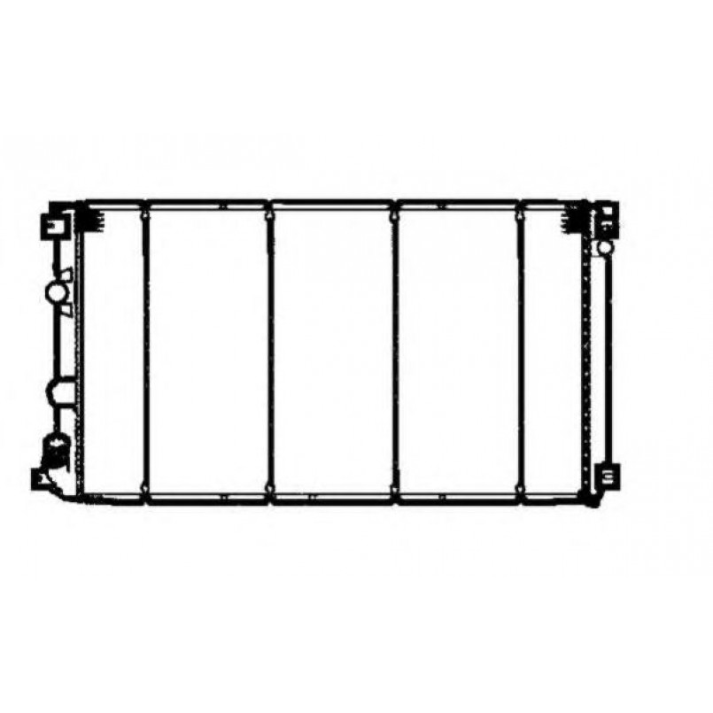 58324 NRF Радіатор охолодження Renault Master 2.5dCi 03- (+A