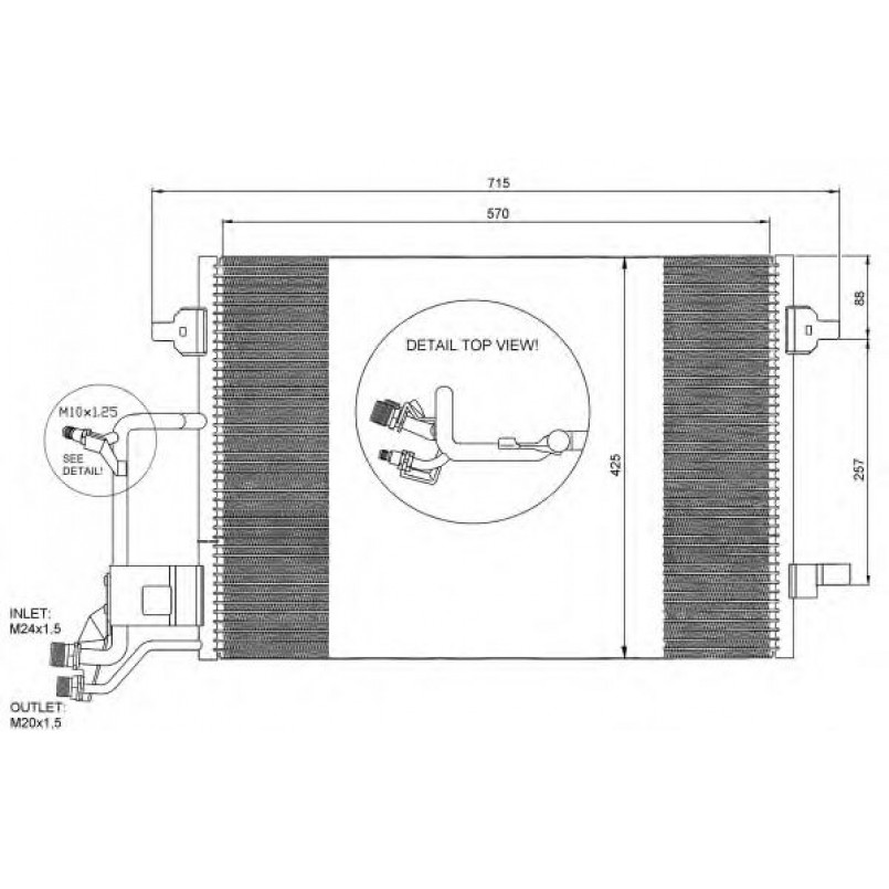 35291 NRF Радіатор кондиціонера