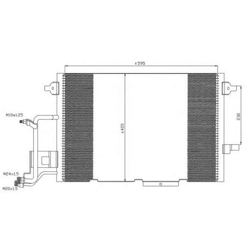 35317 NRF Радіатор кондиціонеру Audi A6 2.5 TDI 97-05