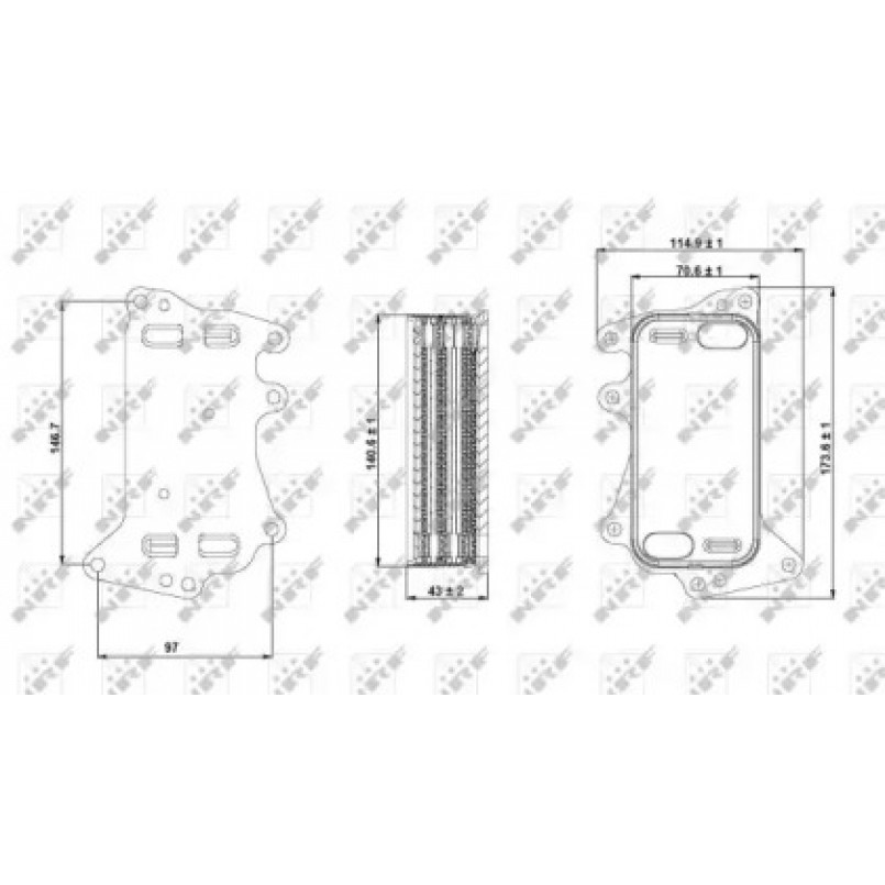 31282 NRF Масляний Радіатор BMW 1.6D/2.0D 09.06-