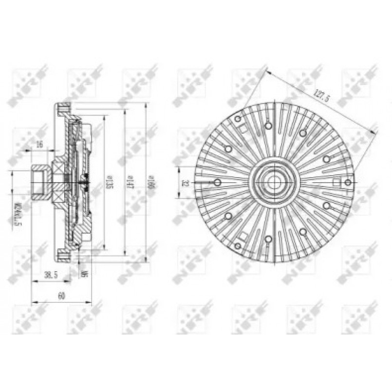 49645 NRF Муфта вентилятора