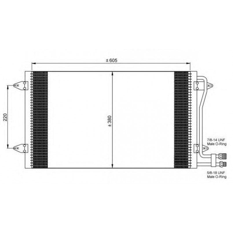 35656 NRF Радіатор кондиціонера