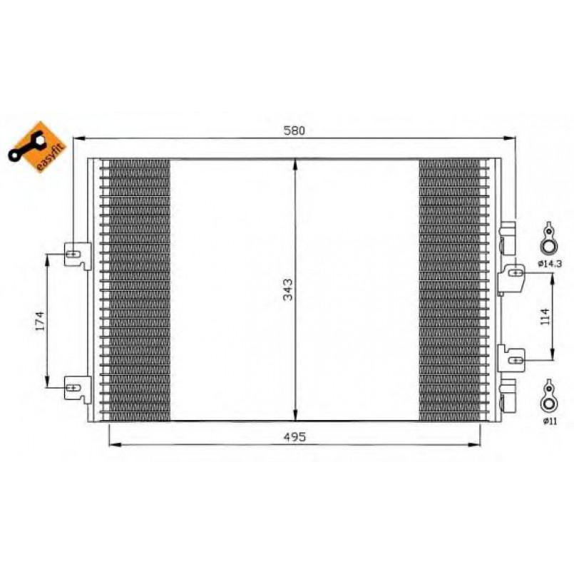 35543 NRF Радіатор кондиціонера