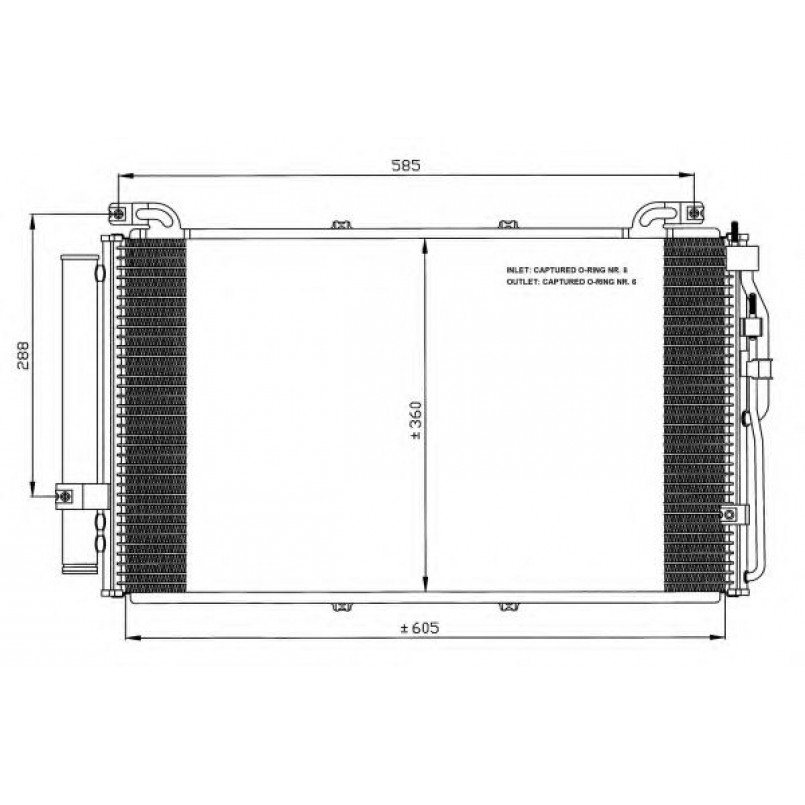 35477 NRF Радіатор кондиціонера