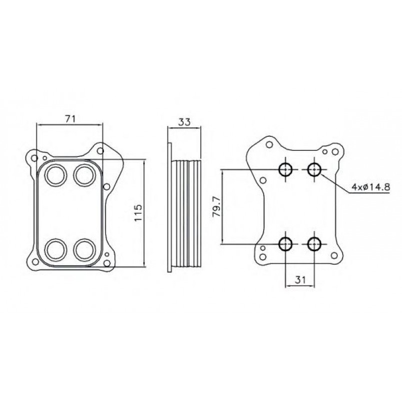 31167 NRF Масляний Радіатор