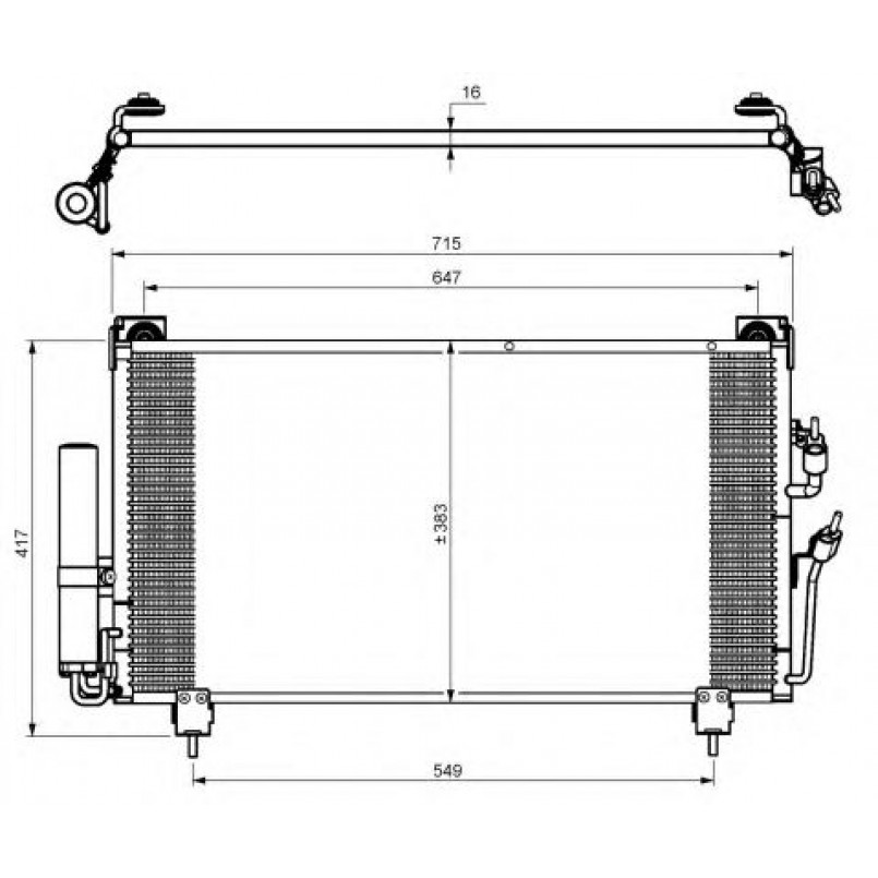 35755 NRF Радіатор кондиціонера