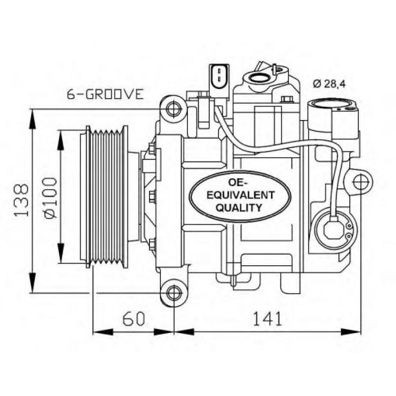 32263 NRF компресор кондиціонера Audi A4/A5/A6/A8/Q5 1.6-3.0