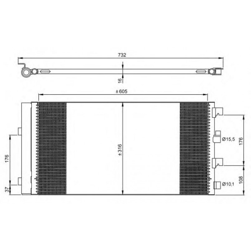 35969 NRF Радіатор кондиціонера