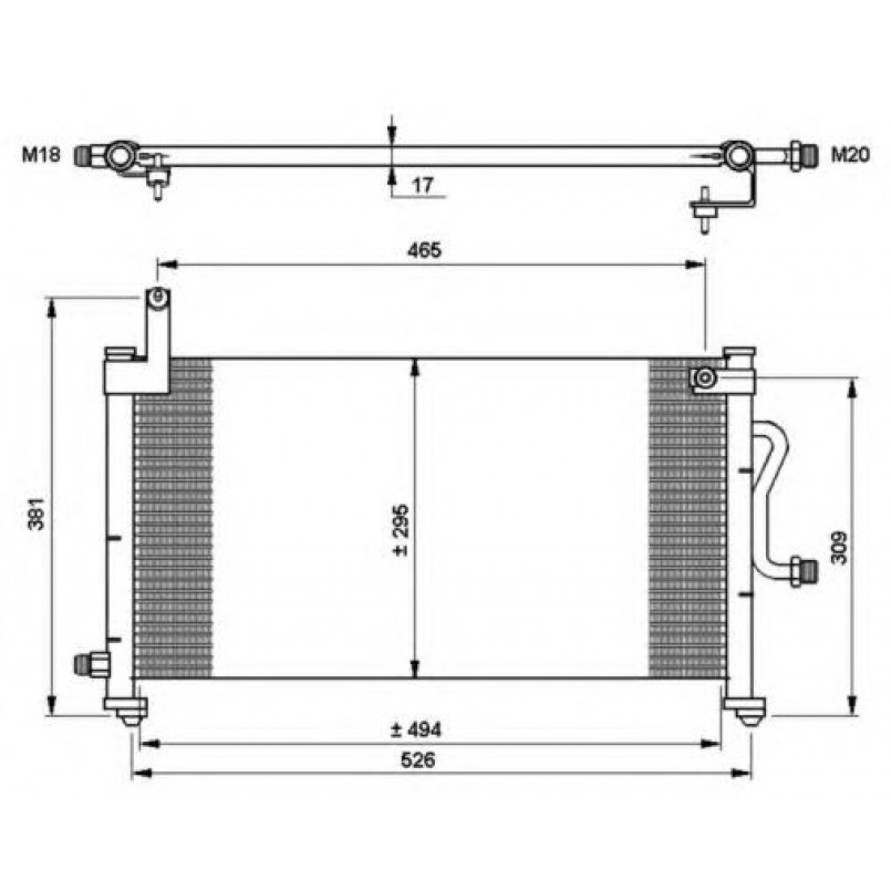 35765 NRF Радіатор кондиціонера