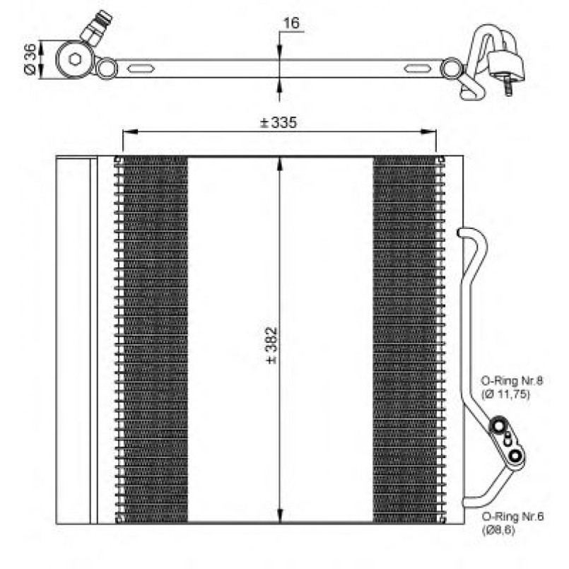 35874 NRF Радіатор кондиціонера
