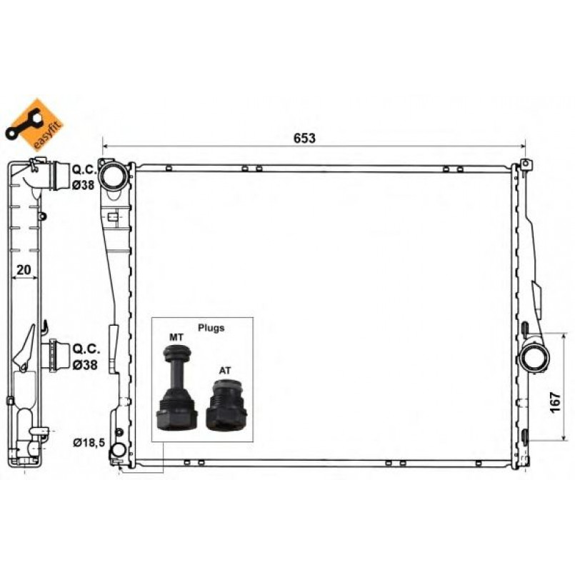 51582 NRF Радіатор охолодження