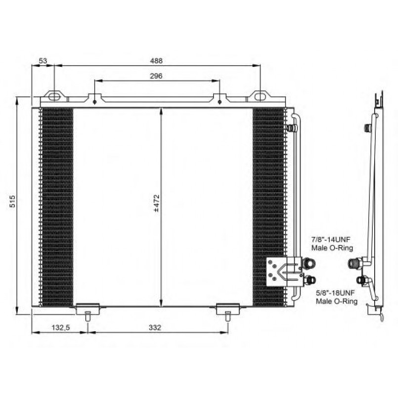 35228 NRF Радіатор кондиціонера