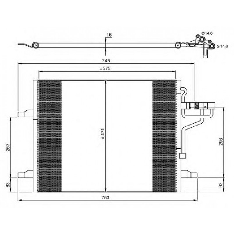 35936 NRF Радіатор кондиціонера