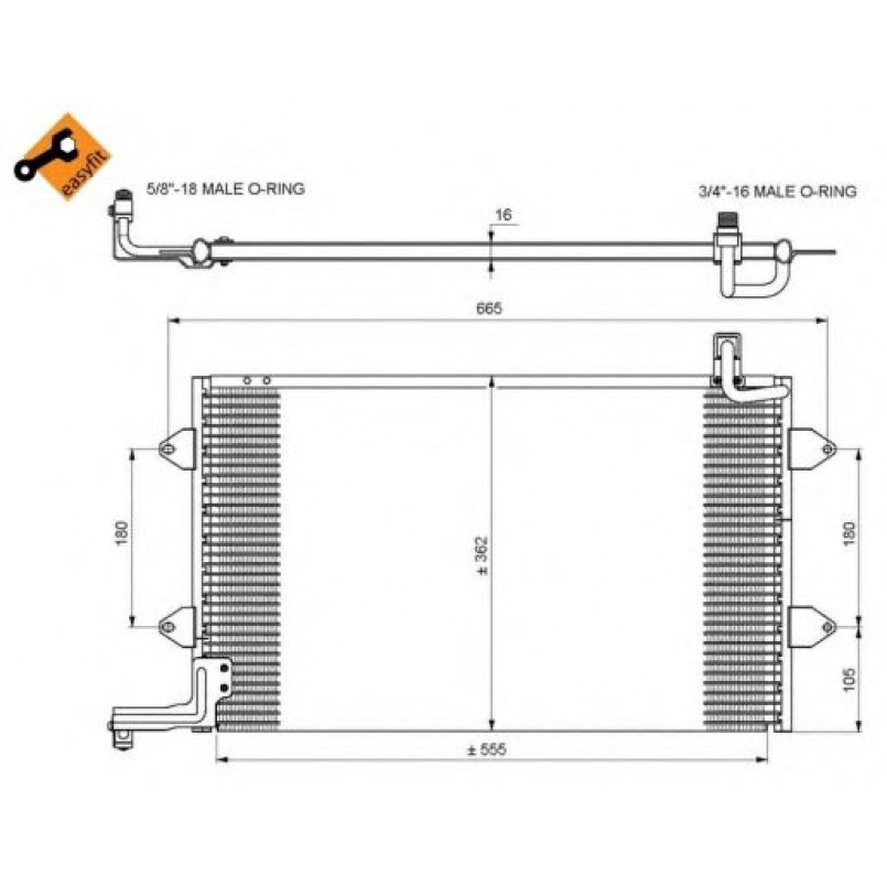 35584 NRF Радіатор кондиціонера