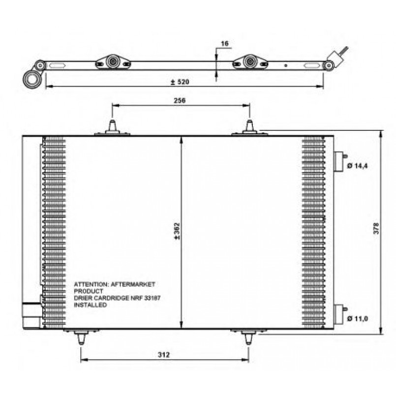 35779 NRF Радіатор кондиціонера
