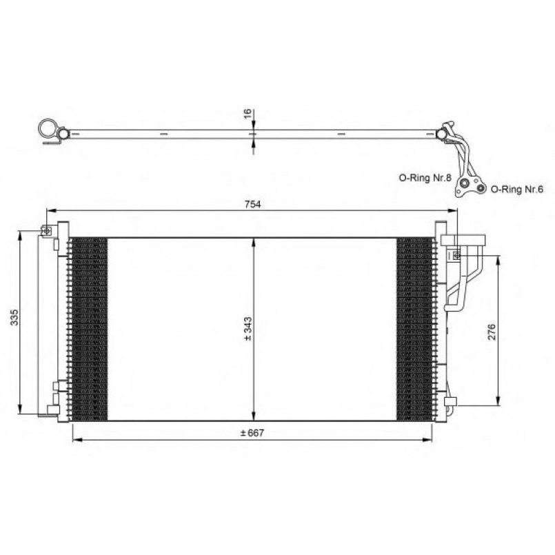 35962 NRF Радіатор кондиціонера
