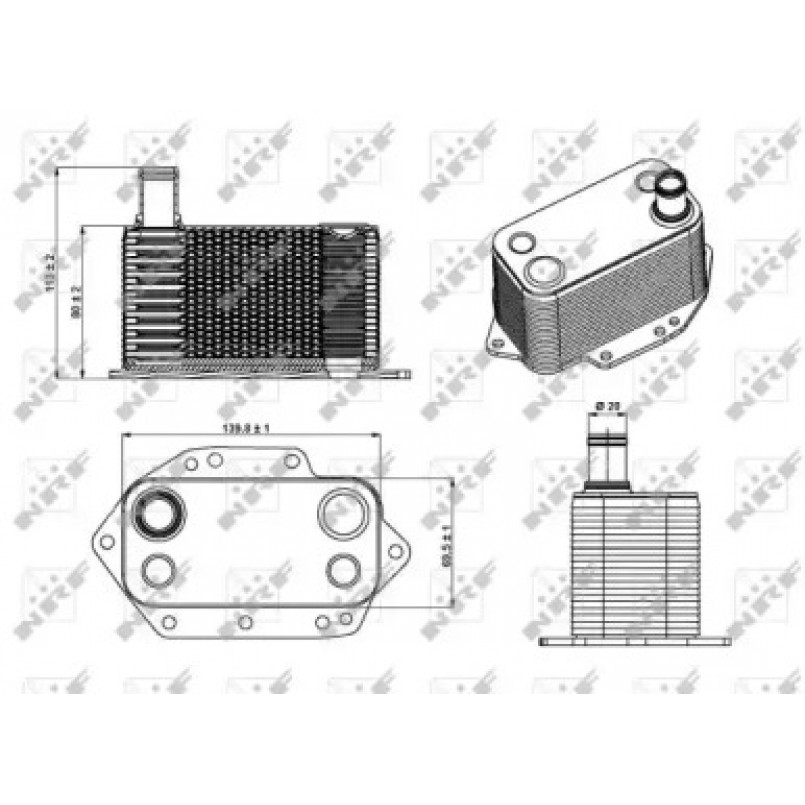 31281 NRF Радіатор оливний BMW 3 (E90/E93)/5 (E60/E61)/6 (E6