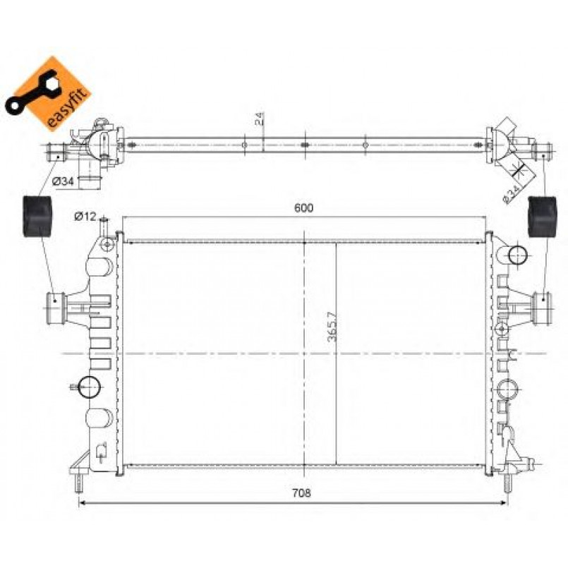 54668 NRF Радіатор охолодження